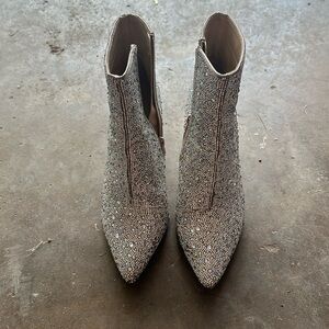 Betsey Johnson size 10 rhinestone booties